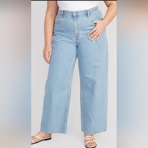 High Rise Baggy Wide Legs Light Wash 14P